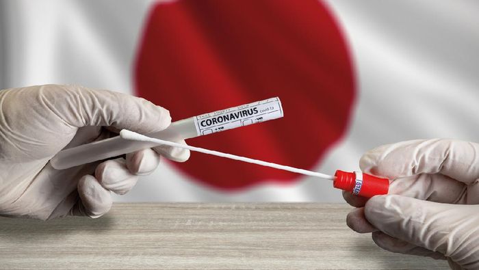 Coronavirus COVID-19 swab test in Japan