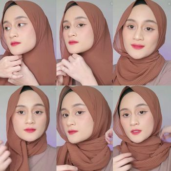 9 Inspirasi Outfit Hijab Pashmina Plisket