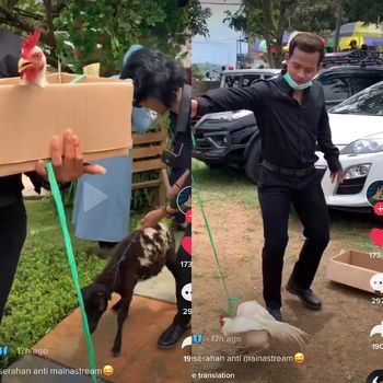 Viral seserahan anti mainstream untuk pengantin.