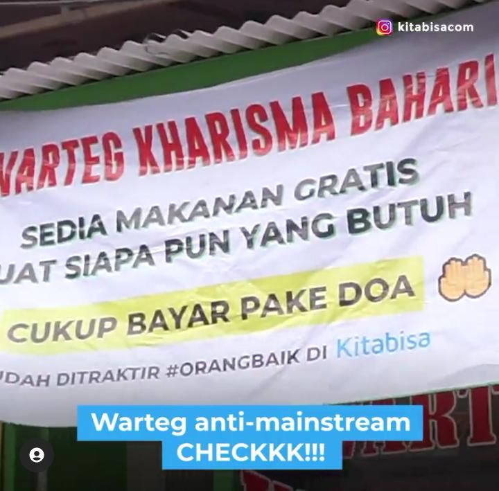 Makan di Warteg Ini Cukup Bayar Pakai Doa