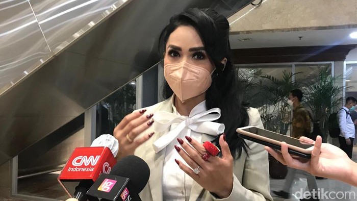 Anggota DPR Komisi IX Fraksi PDIP sekaligus penyanyi Krisdayanti (KD) (Eva Safitri/detikcom)