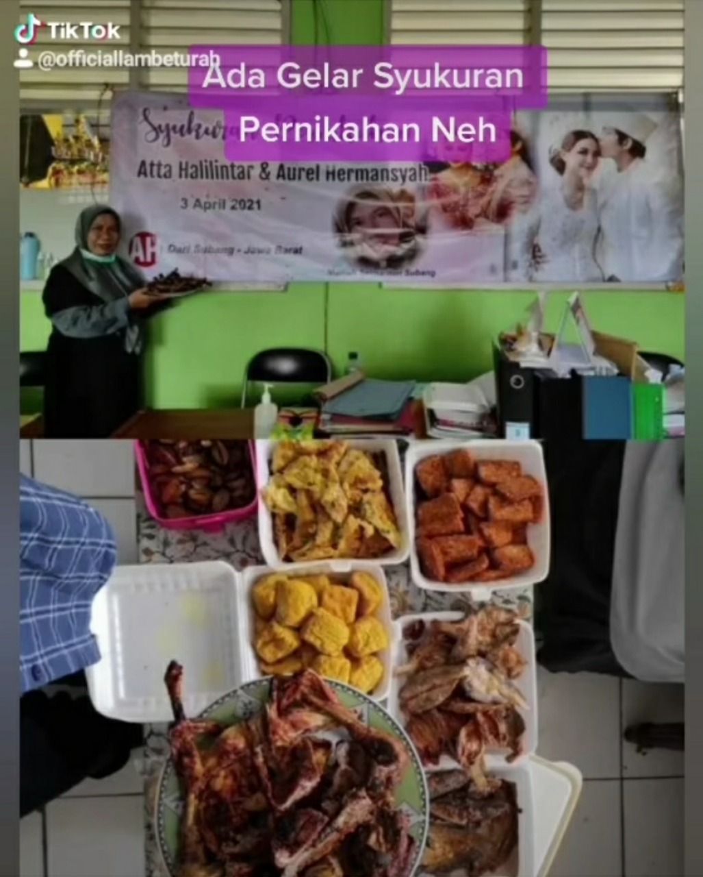 Viral! Emak-emak Ini Gelar Syukuran Pernikahan Atta dan Aurel