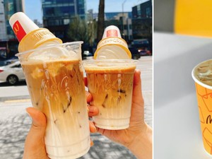 Es Kopi Latte Topping Es Krim Cone Jadi Tren di Korea, Gampang Dibuat!