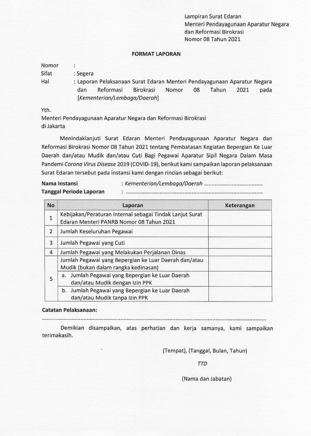 Lampiran SE Nomor 08 Tahun 2021