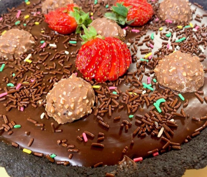 Pie Cokelat Lapis Tanpa Oven