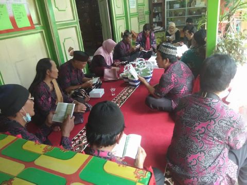 Suasana Nyadran jelang Ramadhan di Ponpes Al-Fatah Yogyakarta, Selasa (7/4/2021).
