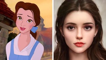 Belle dari film Beauty and the Beast. Foto: Instagram/darky.artist