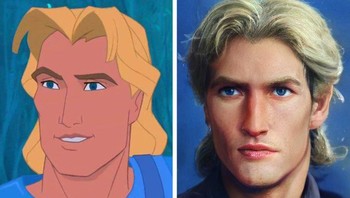 John Smith dari film Pocahontas. Foto: Instagram/darky.artist
