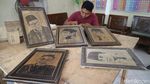 Menengok Bisnis Lukis Tokoh Nasional di Atas Bambu