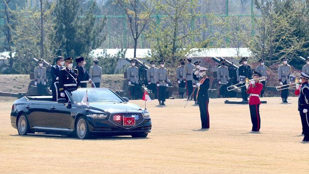 Menteri Pertahanan RI Prabowo Subianto, Kamis (8/4), melaksanakan kunjungan kerja ke Korea Selatan. (Dok. Kemhan)