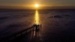 Pagi Temaram di Laut Baltik Jerman