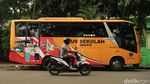 Potret Bus Sekolah di DKI Siap Antar Jemput Siswa Diuji Coba Belajar Tatap Muka