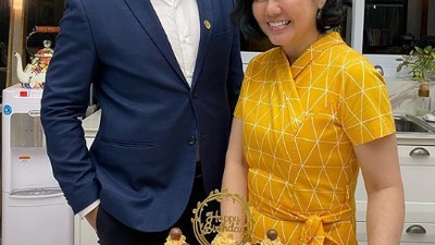 Momen Calvino Samudra dan Desiree Tarigan saat Rayakan Ulang Tahun