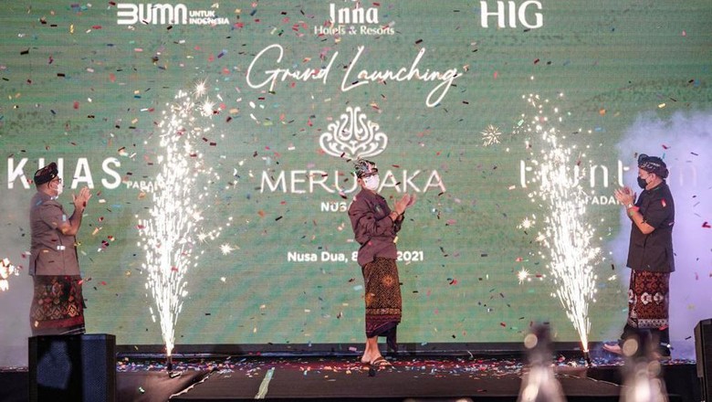 Menparekraf Sandiaga Uno dalam acara rebranding hotel BUMN Menparekraf Sandiaga Uno dalam acara rebranding hotel BUMN