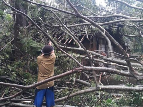 Puting beliung melanda Boyolali, Jumat (9/4/2021).