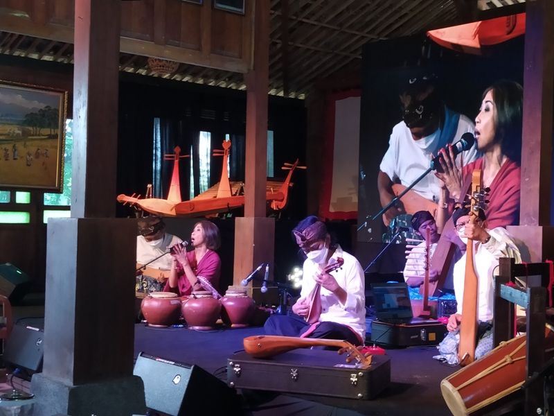 Sound of Borobudur yang berlangsung di Omah Mbudur, Jowahan, Wanurejo, Borobudur, Kabupaten Magelang, Kamis (8/4/2021).