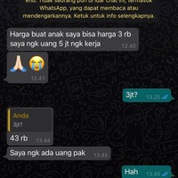 Ya nawar sih wajar aja, tapi kalau nawarnya dari harga Rp 5 juta jadi Rp 43 ribu sih namanya ngajak ribut. Untung penjualnya masih sabar. Foto: Twitter/@maheeennnnnn