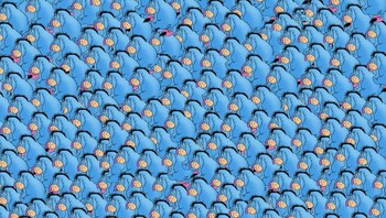 Genie Aladdin bersembunyi di kumpulan Eeyore si kedelai. Bisa temukan? Foto: Brightside