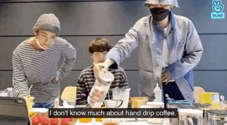 J-Hope BTS bikin kopi drip