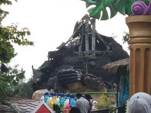Rupa Patung King Kong di Jatim Park 2 yang Rusak Gegara Gempa