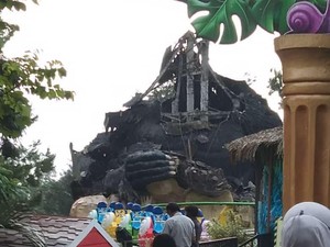 Rupa Patung King Kong di Jatim Park 2 yang Rusak Gegara Gempa