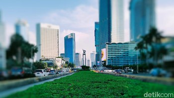 Tidak lupa saya mencoba juga fitur tilt shift yang membuat objek tampak seperti miniatur. Foto: Grandyos Zafna/detikcom