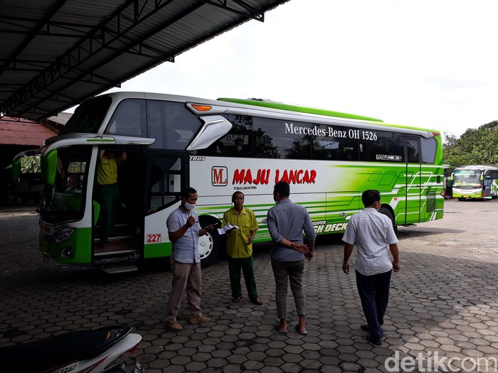 Suasana di kantor PO Maju Lancar yang ada di Kabupaten Gunungkidul.