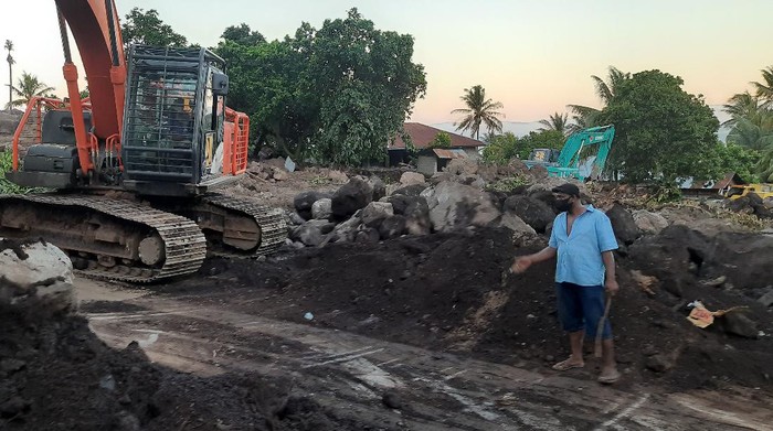 Kondisi di Desa Nelelamadike, Flores Timur usai seminggu pasca-banjir Nusa Tenggara Timur (NTT), Minggu (11/4/2021).