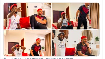 Fans Madrid dan Barcelona semalam senam jantung. Foto: Twitter