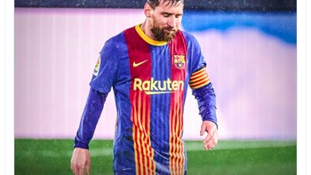 Performa Messi dipertanyakan karena seakan tidak berkontribusi apa-apa di EL Clasico. Dia tidak pernah mencetak gol lawan Batcelona di el clasico dalam 7 pertandingan berurutan. Foto: Twitter