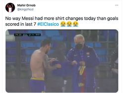 Meme Messi Tersangka Kekalahan Barcelona dari Madrid