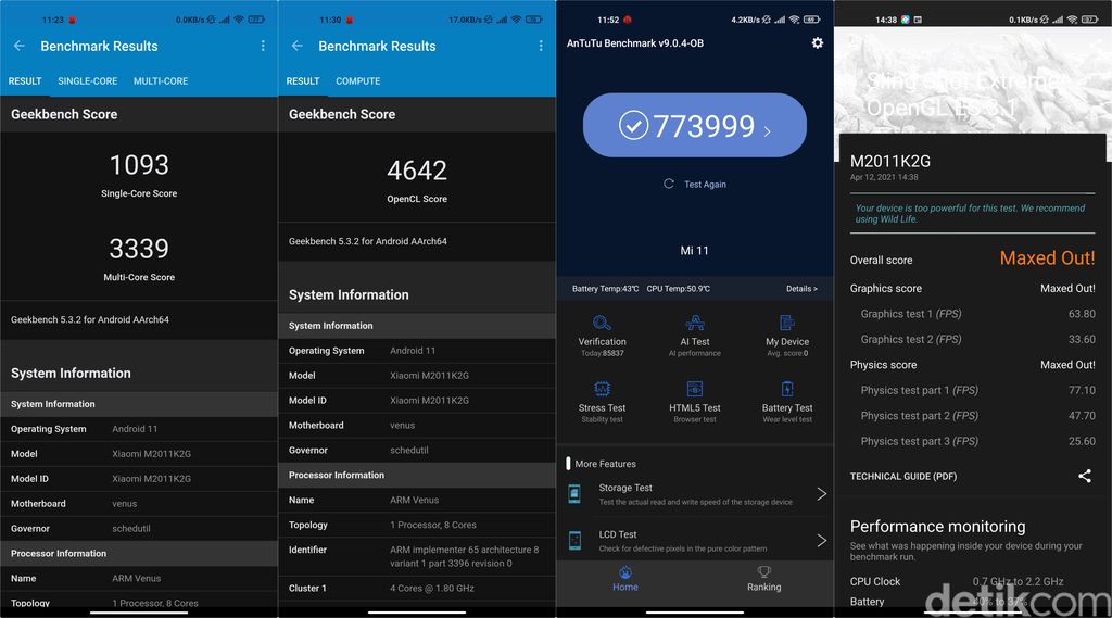 Benchmark Xiaomi Mi 11 Benchmark Xiaomi Mi 11