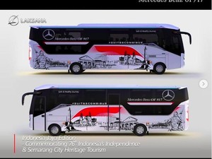 Gaet Seniman Asal Semarang, Livery Bus Laksana Edisi Merdeka Keren Abis!