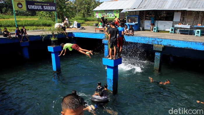 Ini Cara Anak-anak Sleman Sambut Ramadhan Sejumlah warga Sleman khususnya anak-anak menyempatkan diri mengikuti tradisi padusan (mandi) di Umbul Saren. Hal itu biasa dilakukan untuk menyambut Ramadhan.