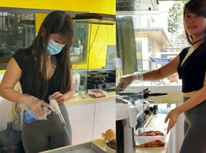 Mantan Model yang Cantik dan Seksi Ini Tak Gengsi Jualan Rice Bowl
