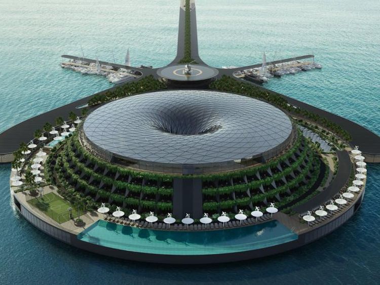 Foto Desain Hotel Terapung nan Mewah dan Ramah Lingkungan