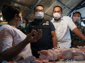 Momen Mendag-RK Cek Harga Bahan Pokok di Bandung