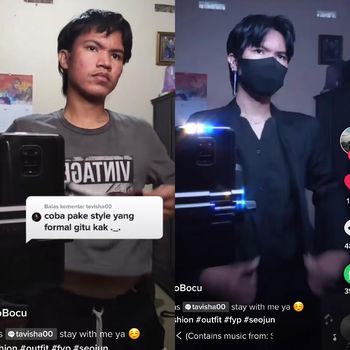 Ogi Adi Wibowo viral di TikTok tiru Han Seojun True Beauty.