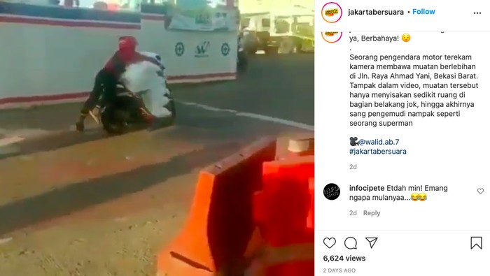 Pengendara motor nekat