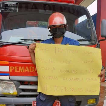 Petugas Damkar Depok Sandi Bongkar Dugaan Korupsi di Dinas Damkar Depok