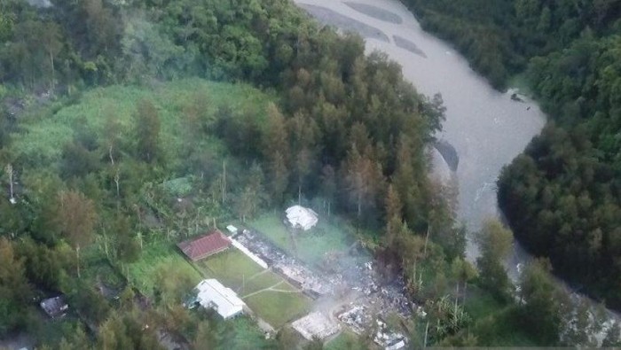 Sebanyak 12 unit bangun sekolah yang dibakar KKB di Kampung Julukoma, Distrik Beoga, Kabupaten Puncak (ANTARA News Papua/HO-Humas Polsek Beoga)