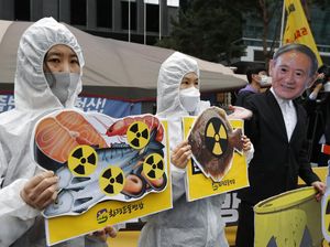 Nelayan Korsel Protes Rencana Jepang Buang Limbah Cair Fukushima ke Laut