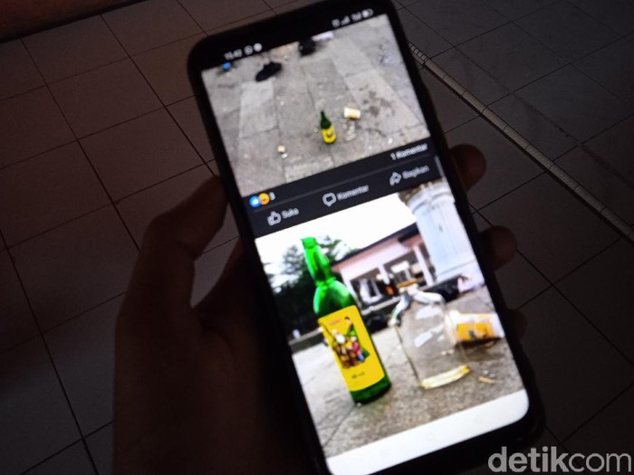 Botol Miras Berserakan di Taman GGM Majalengka