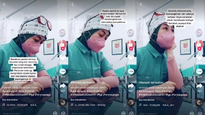 Viral tiktok Viral dokter menceritakan kondisi pasien saat mengidap gonore.