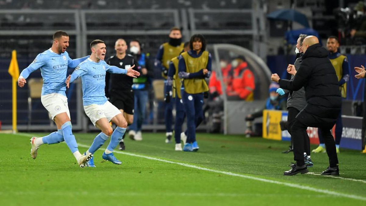 Manchester City menang 2-1 atas Borussia Dortmund (Foto: Getty Images/Frederic Scheidemann)
