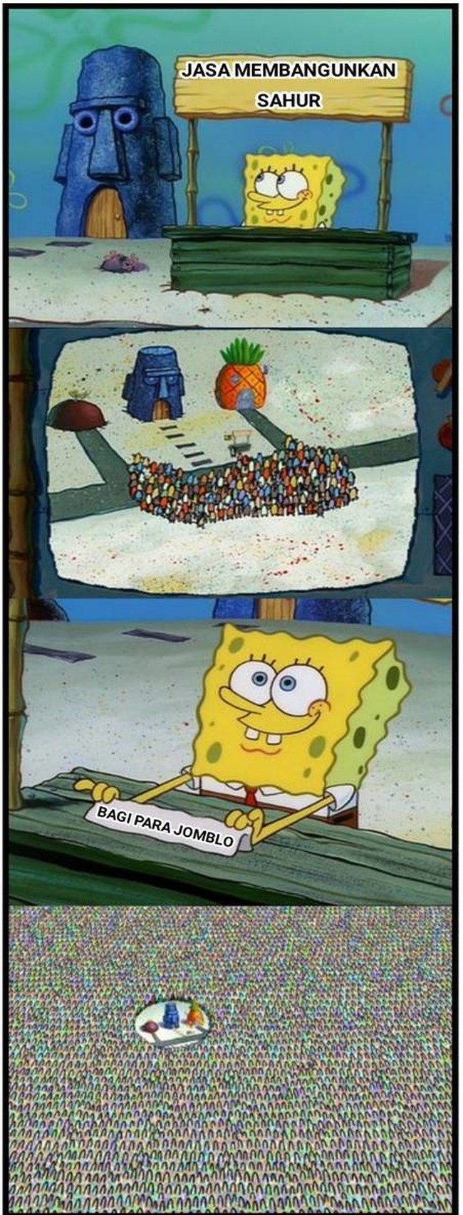 Jasa membangunkan sahur bagi para jomblo mendadak jadi banyak diminati. Hayo ngaku, kamu para jomblo pakai jasa bangunin sahur juga nggak nih? Foto: 1cak.com