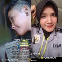 Briptu Tivany Agustin dulunya memiliki rambut antimainstream, yaitu side undercut style kini tampil menjadi polwan atau polisi wanita berhijab. Berawal dari video yang dibagikan oleh Tivany Agustin di akun TikTok pribadinya @tivanyagstn17. Dalam video tersebut ia mengaku mengalami banyak bully-an dari tetangga sekitar karena penampilannya dulu. Foto: Dok. Tangkap layar akun TikTok @tivanyagstn17.