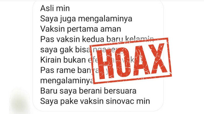 Viral efek samping vaksin Viral efek samping vaksin COVID-19 Sinovac bikin pria kesulitan ereksi.