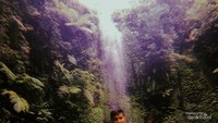 Salah satu spot foto di Air Terjun Suwono