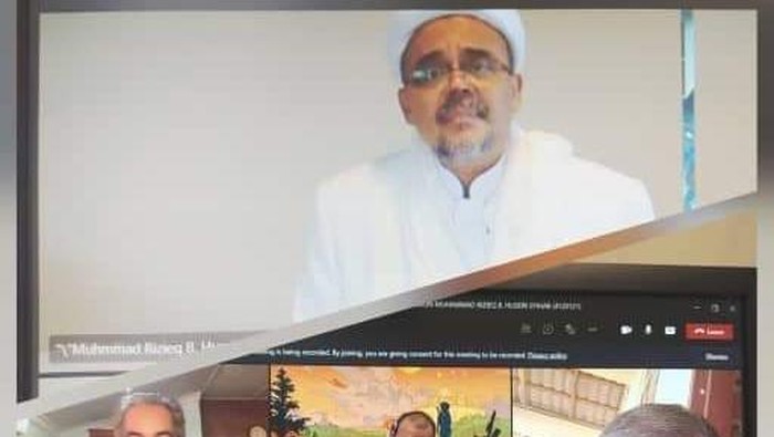 Habib Rizieq ikuti sidang disertasi secara daring (dok. Pengacara HRS)